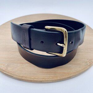 Carhartt Belt Mens 36 Brown Full Grain Leather Brass Buckle